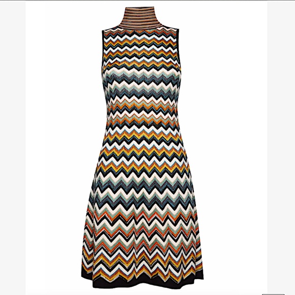 Missoni zigzag knitted dress